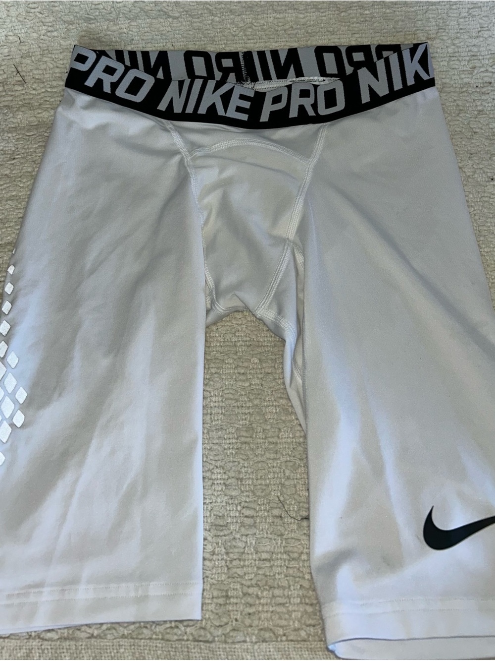 Nike Pro Dri-Fit Compression Shorts Men's Gray White Size M sport